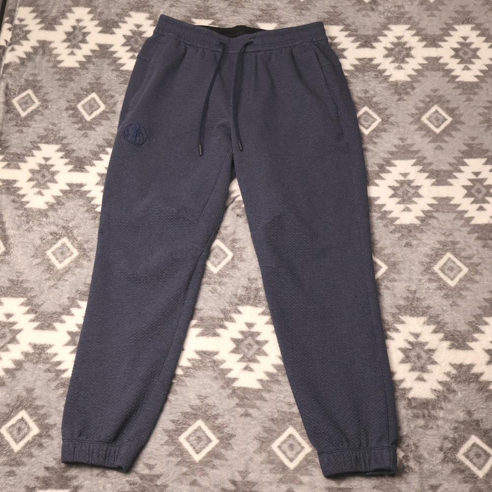 Lululemon Dallas Mavericks City Sweat Joggers Navy Blue Textured Mens Large